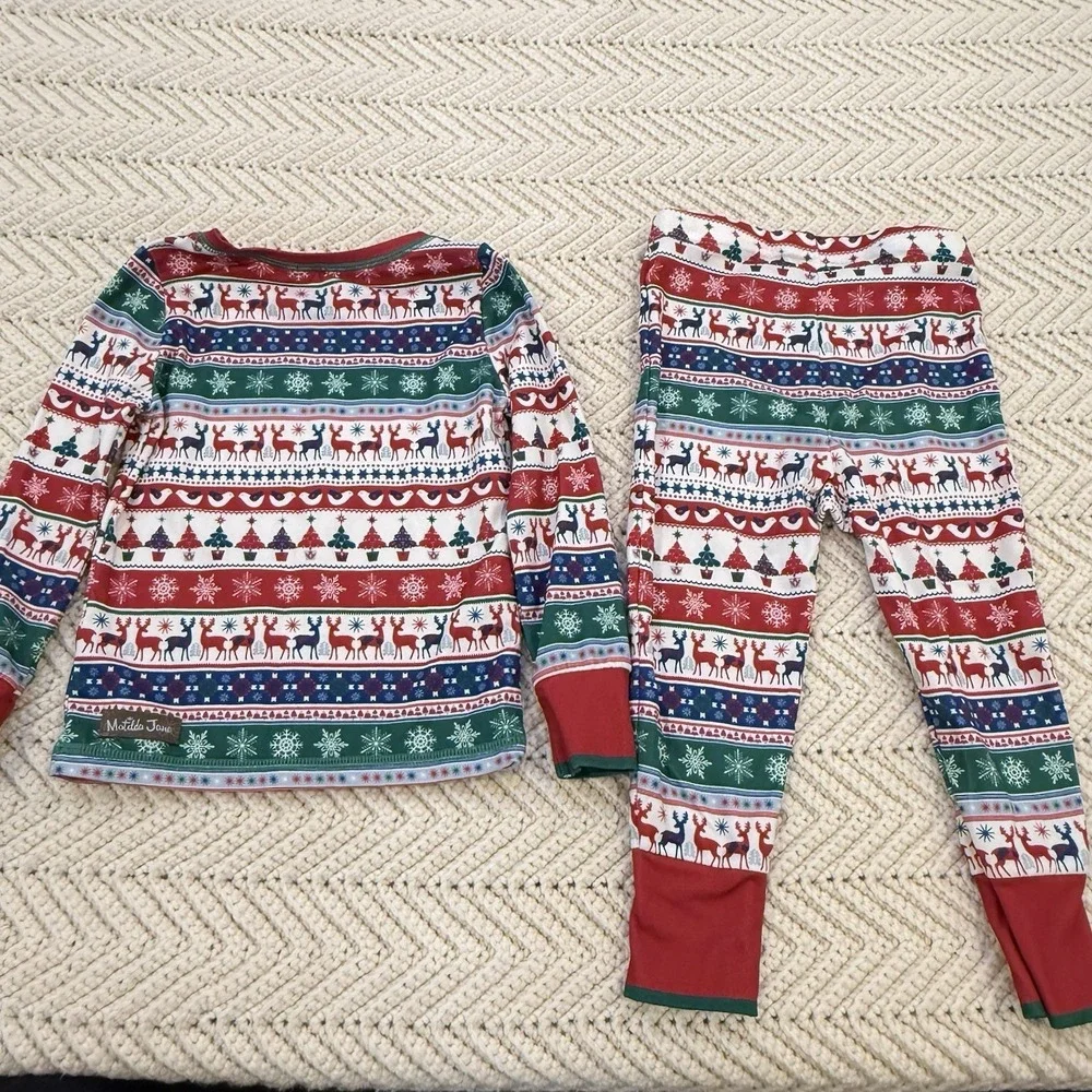 Girls Matilda Jane Merry and Bright Fair‎ Isle PJs Size 18-24 Mo Christmas